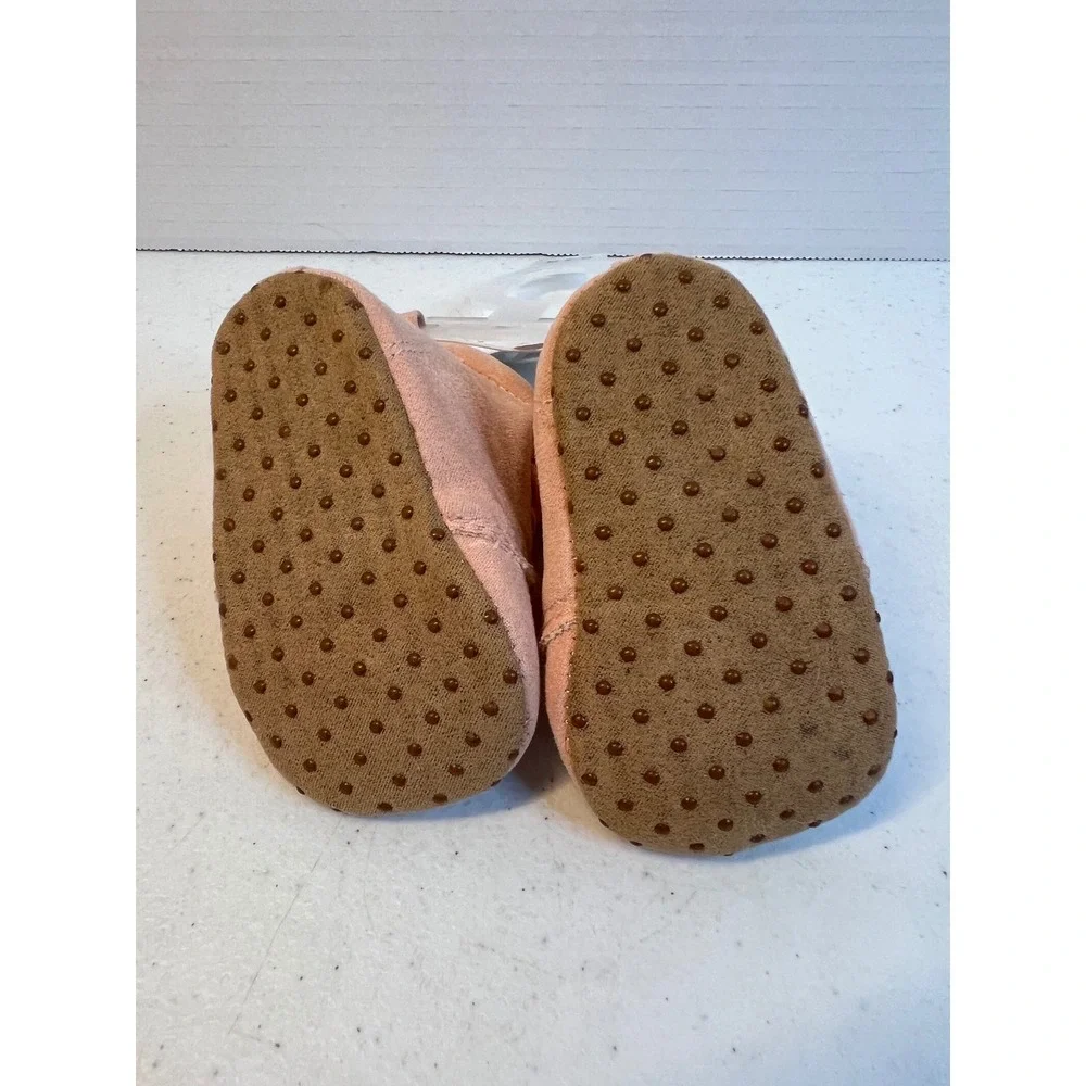 Old Navy Baby Shoes Bundle 0-3M Pink Lace Up Boots Tan Fringe Moccasins NWT